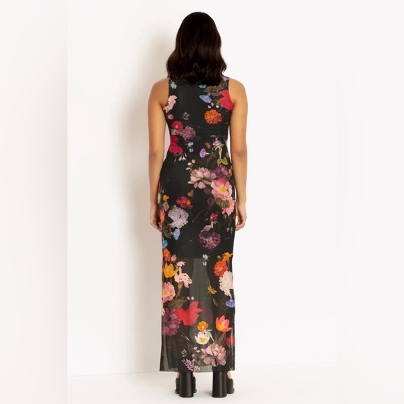 Nymph Garden Sheer Column Maxi Dress, Blackmilk size medium - Picture 2 of 11
